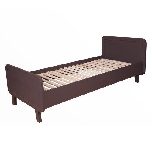 Lit enfant rond Chocolat - 90 x 200 cm