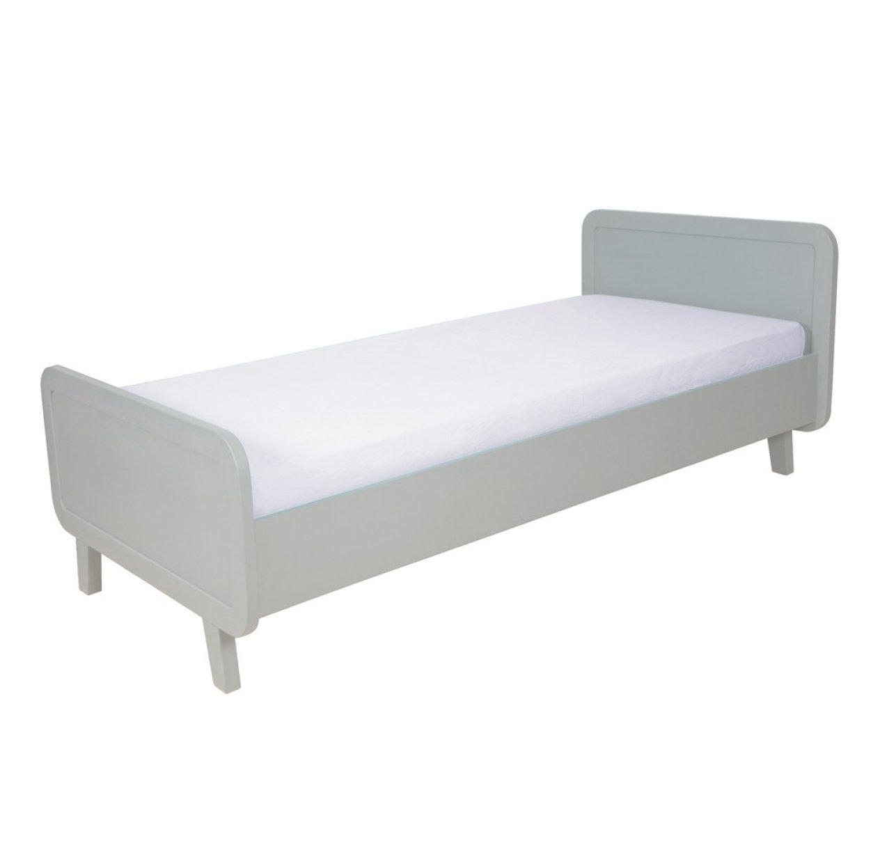 Lit enfant rond 90 x 200 cm - Gris clair