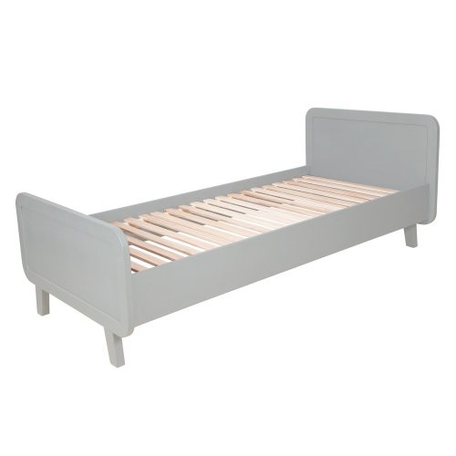 Lit enfant rond 90 x 200 cm - Gris clair