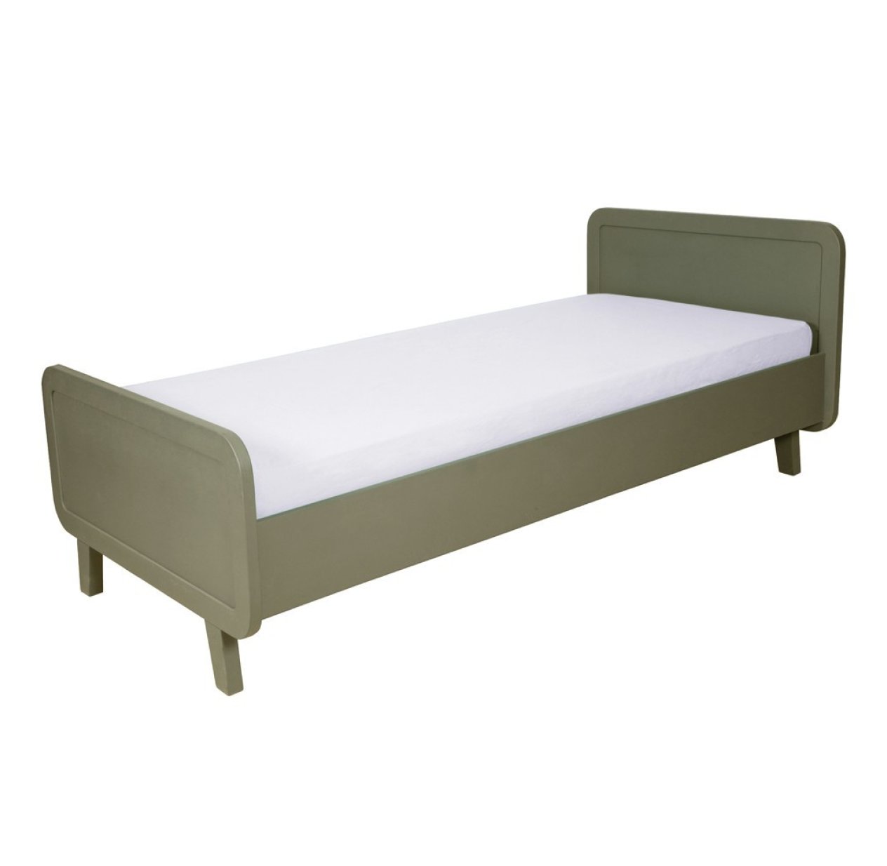 Lit enfant rond Vert de Gris - 90 x 200 cm
