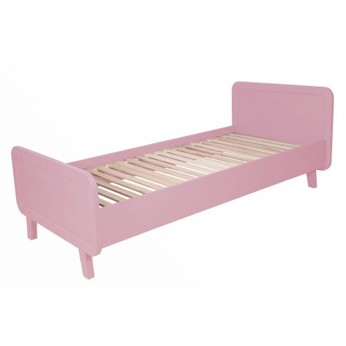Lit enfant rond 90 x 200 cm - Vieux rose