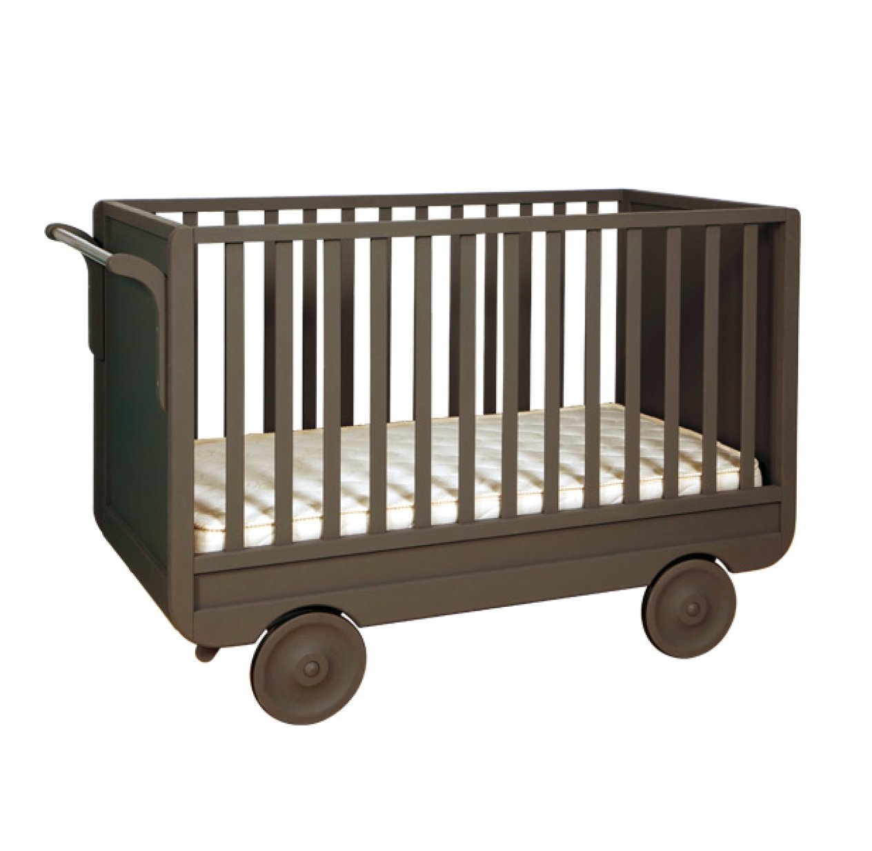 Lit roulotte évolutif - chocolat
