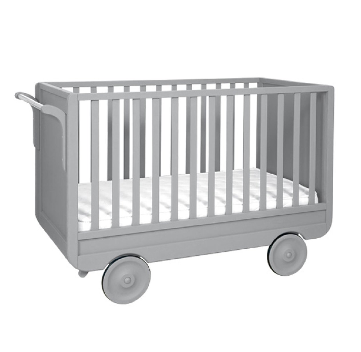 Lit roulotte évolutif - Gris clair