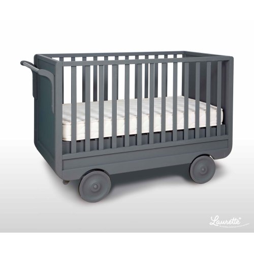 Lit roulotte évolutif - chocolat