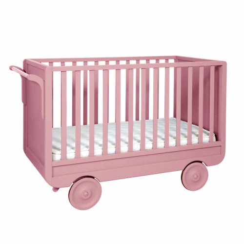 Lit roulotte évolutif - Vieux rose