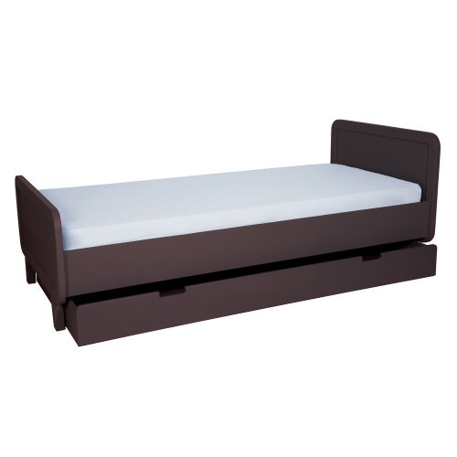 Lit enfant rond Chocolat - 90 x 200 cm