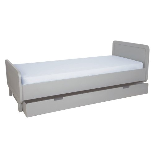 Lit enfant rond 90 x 200 cm - Gris clair