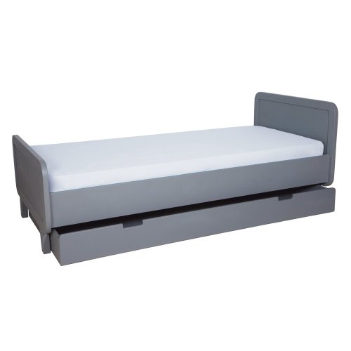 Lit enfant rond 90 x 200 cm - Gris souris