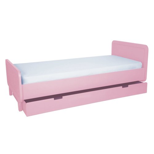 Lit enfant rond 90 x 200 cm - Vieux rose