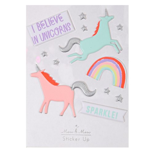 Stickers Licorne - Arc-en-ciel 3D