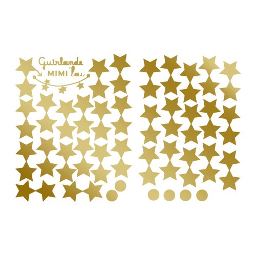 Kit guirlande étoiles dorées