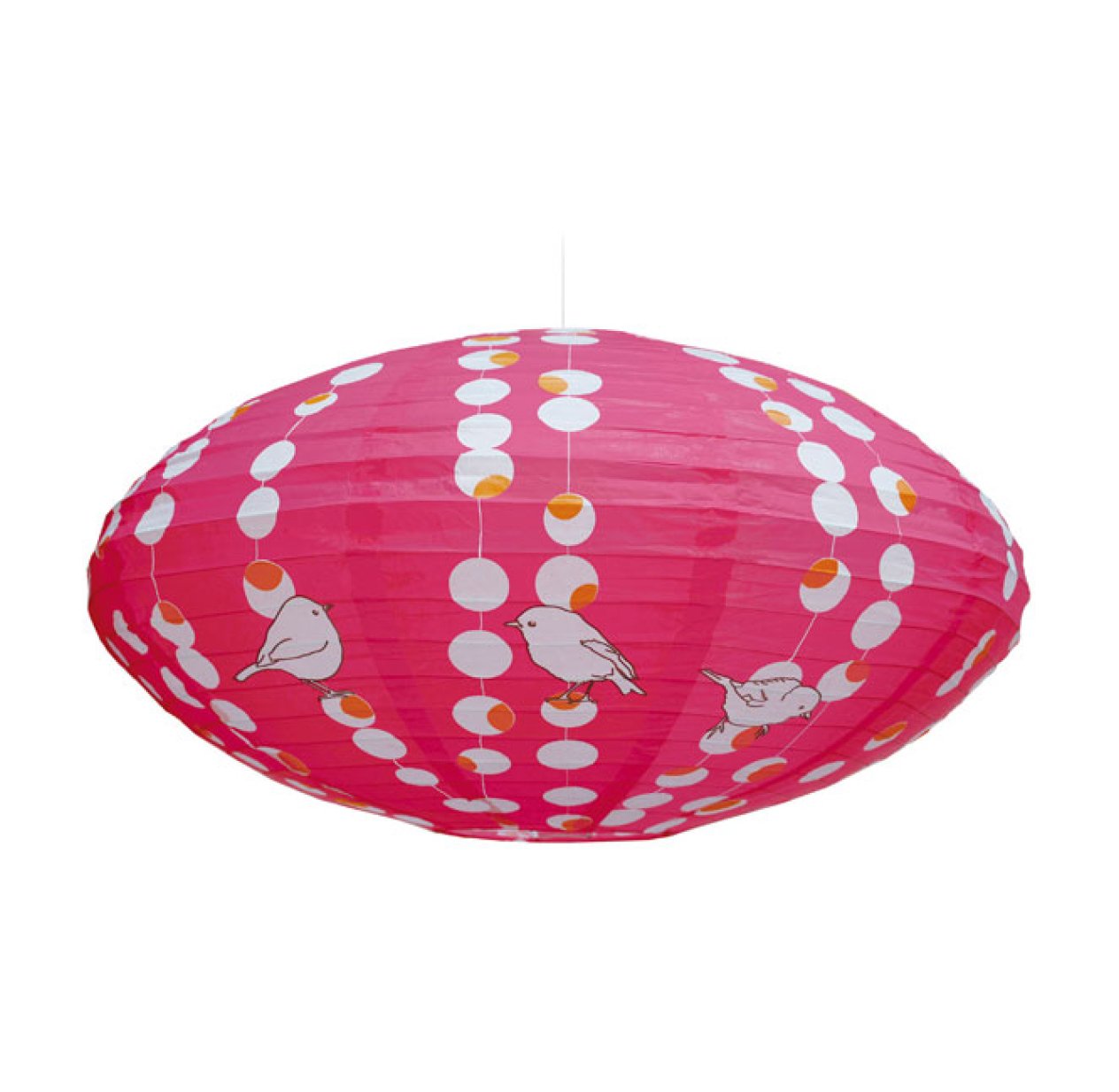 Lampe japonaise ovale Oiseaux