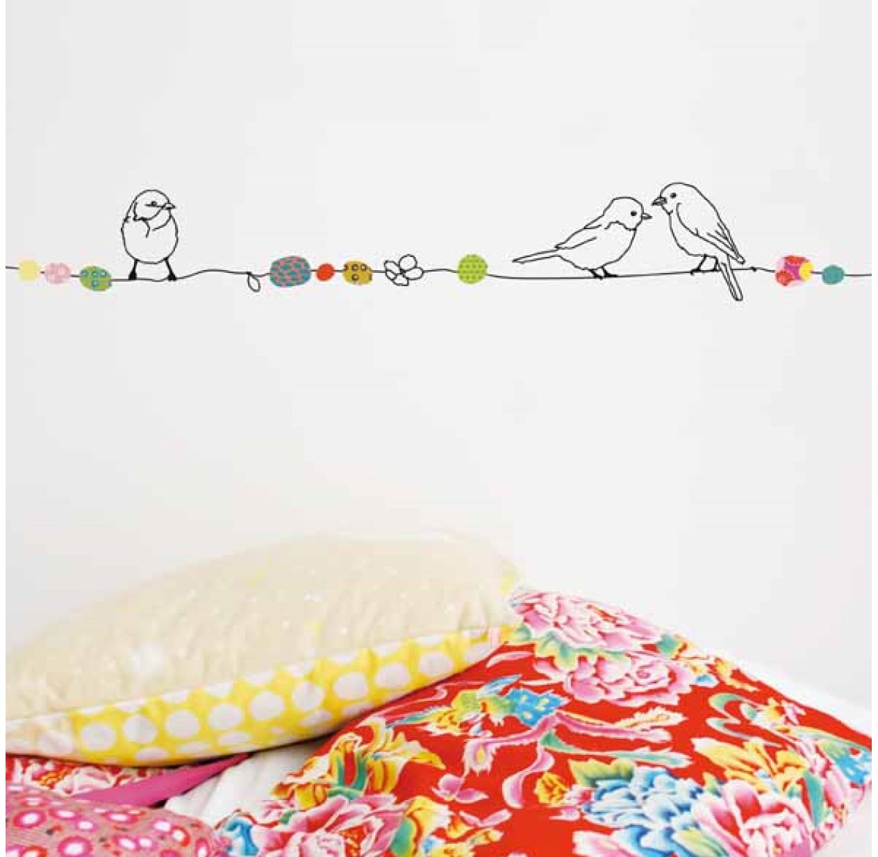 Sticker frise Perles et Oiseaux 5m