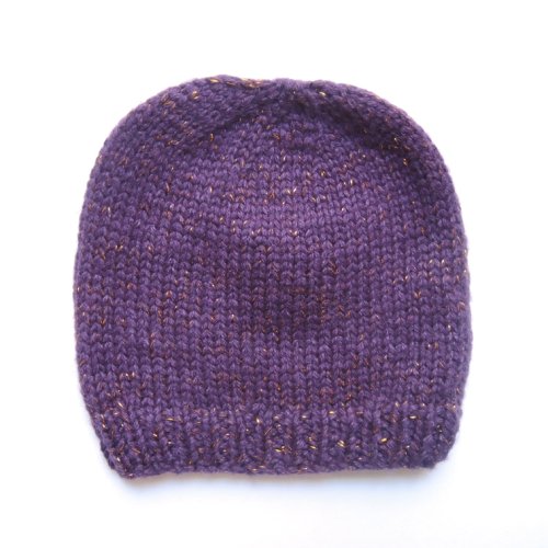 Kit de naissance tricoté irisé - Violet