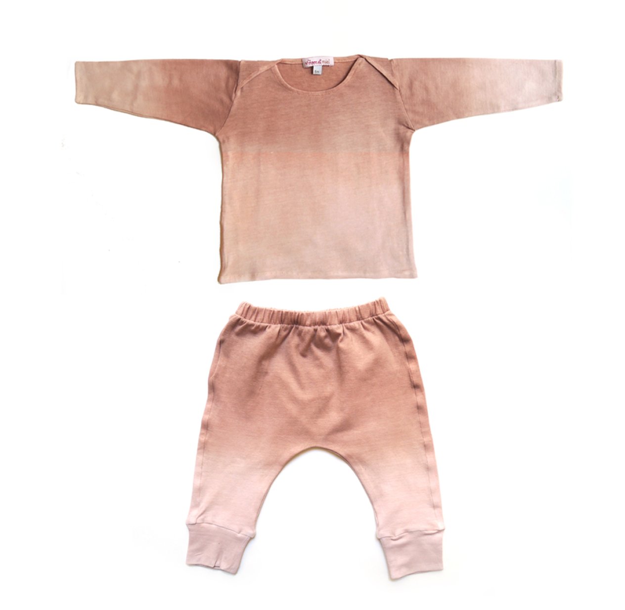 T-shirt et sarouel tie and dye - Rose poudré