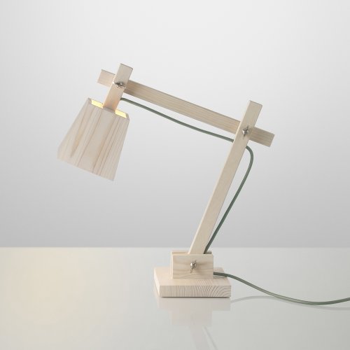 Lampe de bureau Wood - Fil vert
