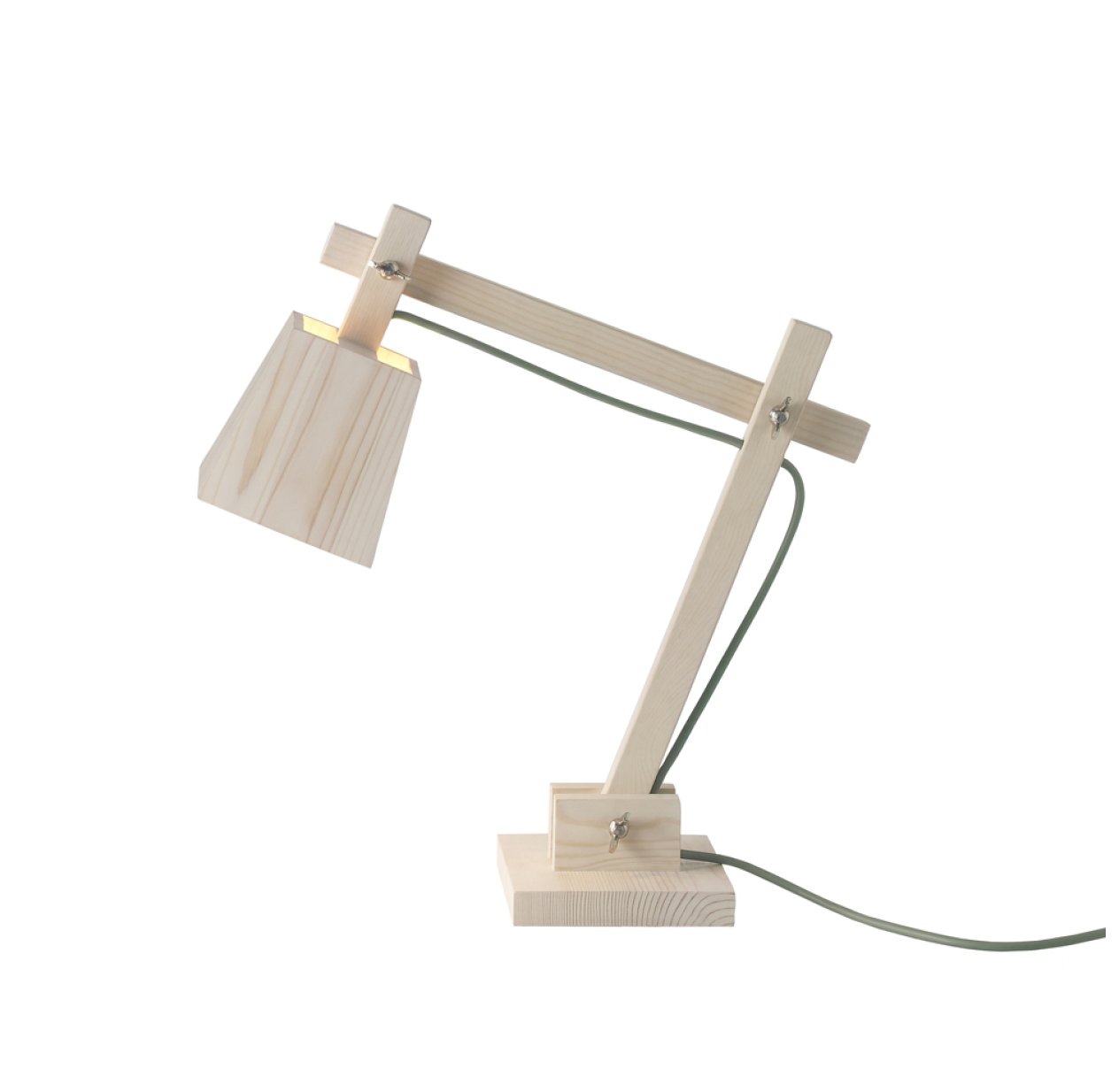 Lampe de bureau Wood - Fil vert