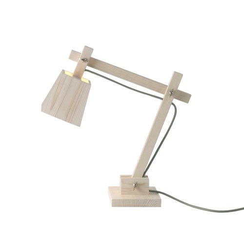 Lampe de bureau Wood - Fil vert
