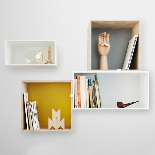 Etagère Mini Stacked M - Frêne/Jaune