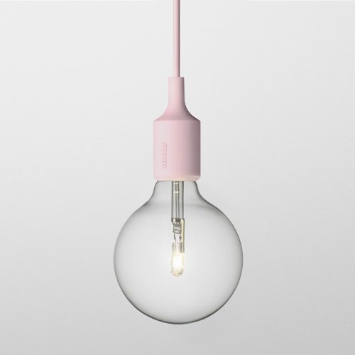 Suspension E27 - Rose poudré