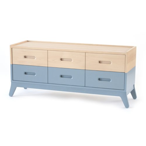 Commode Enfant Relaxdays - Thème Maritime 3 Tiroirs - 105x42x30 Cm