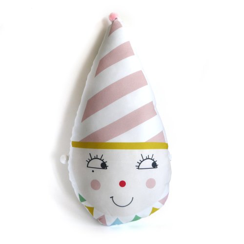 Boîte à musique Clown rayé - Rose