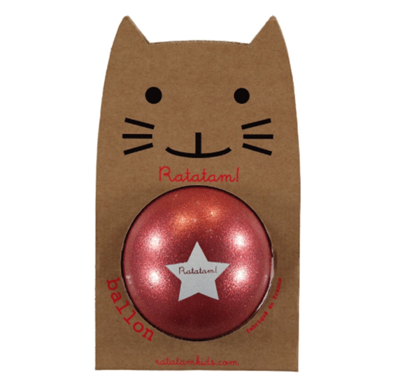 Ballon à paillettes 25 cm - Rouge