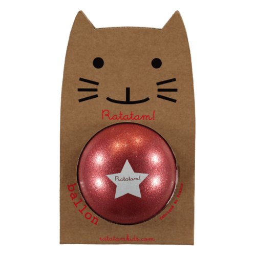 Ballon à paillettes 25 cm - Rouge