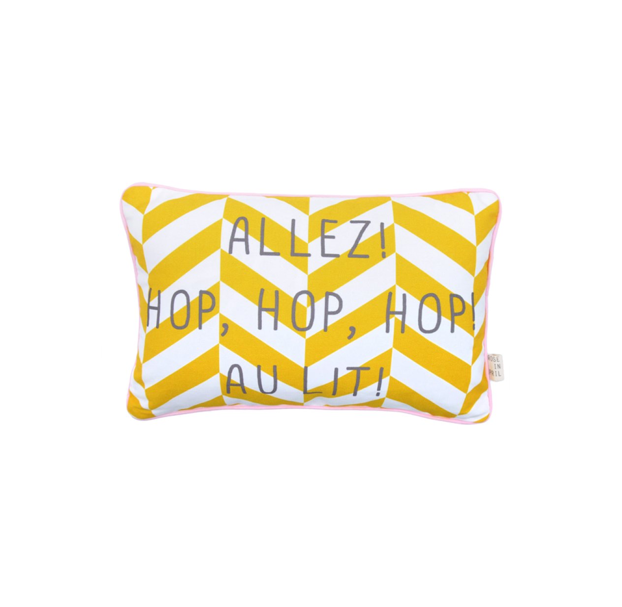 Coussin Allez Hop Hop Hop au lit !