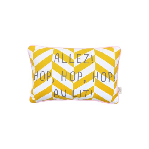 Coussin Allez Hop Hop Hop au lit !