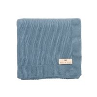 Couverture Bou en tricot - Bleu paradis