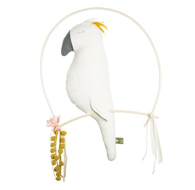 Oiseau décoratif Nino le Cacatoès - Ecru Scalaë pour chambre enfant - Les  Enfants du Design