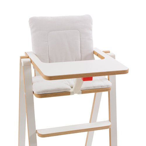 KraftKids Banc Enfant Avec Coussin D'Assise Blanc – Design Arrondi, Fabriqué Main UE, Hauteur 26 Cm