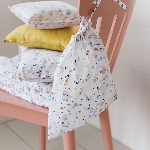 Petit coussin carré bébé Nougatine - Jaune