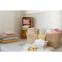 Tour de lit moelleux Nuages - Vieux rose