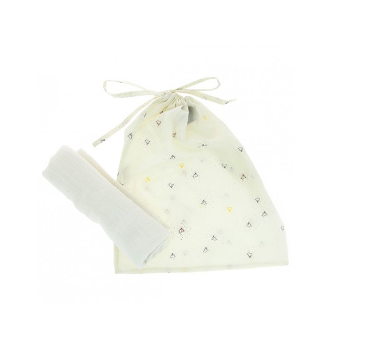 Petit lange bébé Bird - Ecru