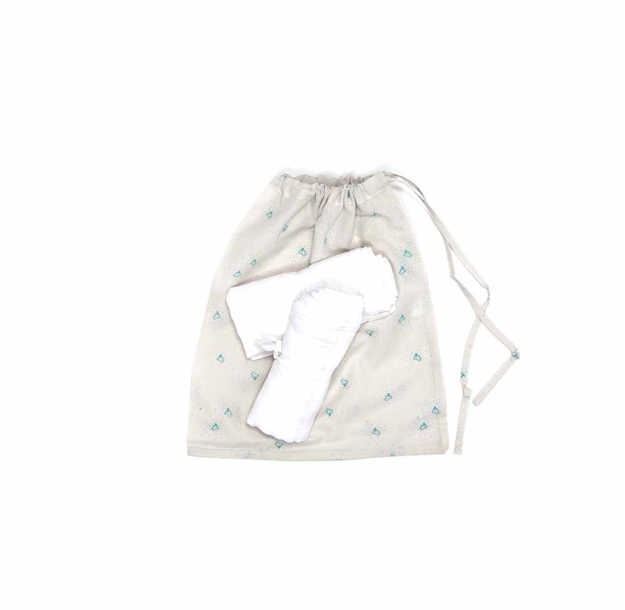 Petit lange bébé Bird - Turquoise