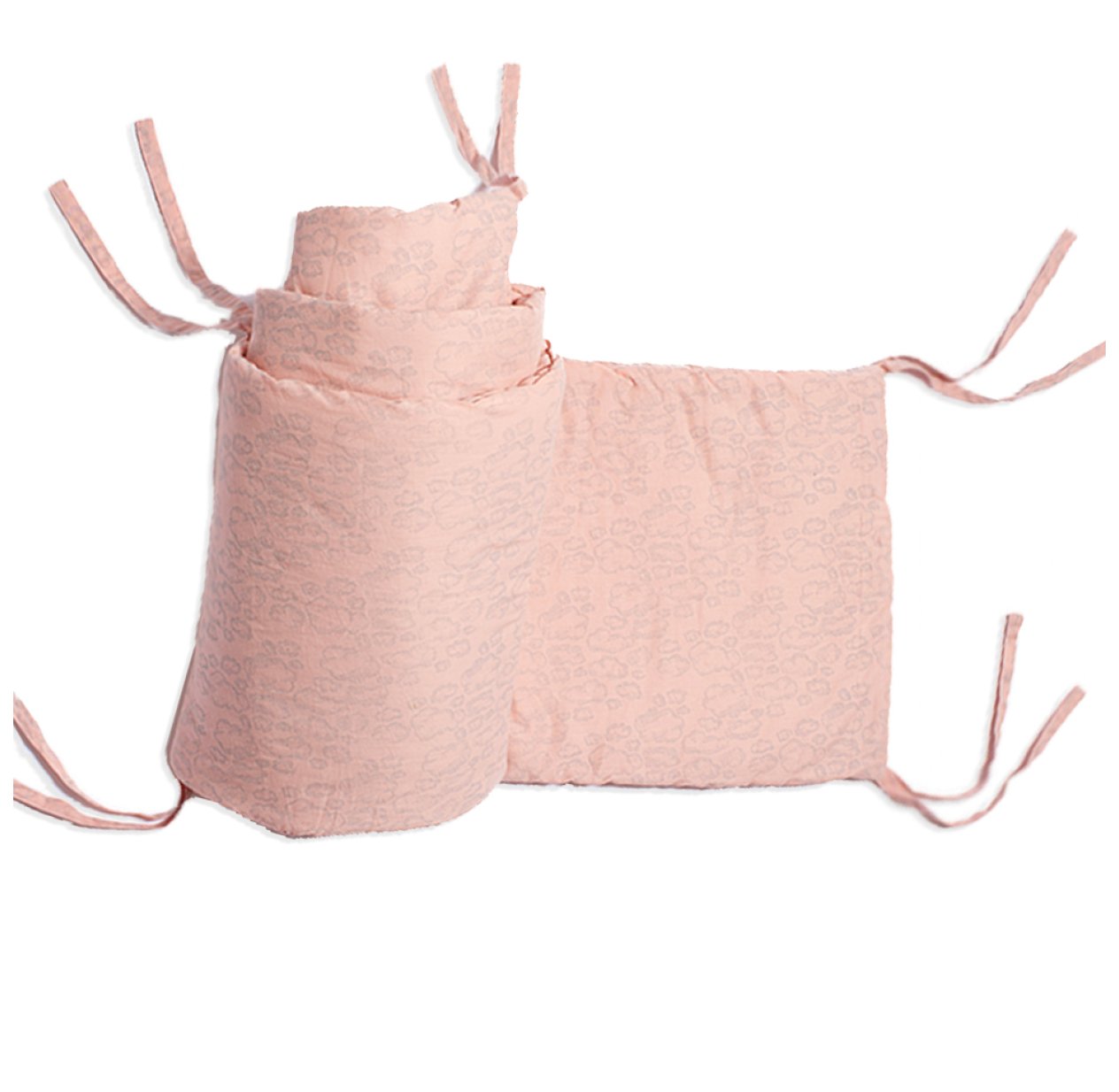 Tour de lit moelleux Nuages - Vieux rose