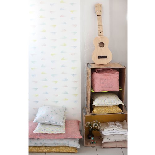 Petit coussin carré bébé Bird - Ecru