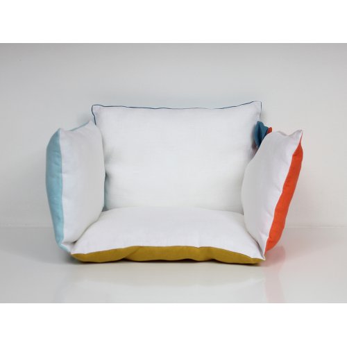 Coussin d'assise bébé en lin - Multicolore