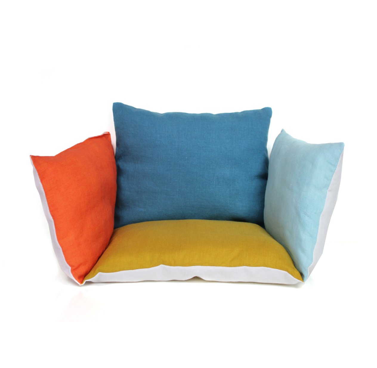 Coussin d'assise bébé en lin - Multicolore