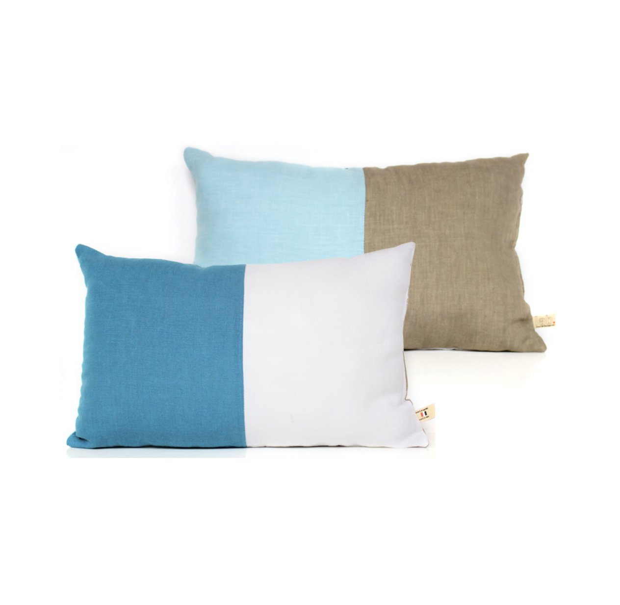 Coussin en lin 25 x 40 cm - Bleu