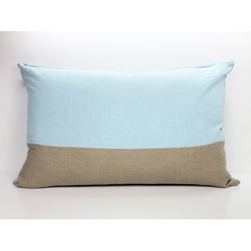 Coussin en lin 40 x 60 cm - Bleu