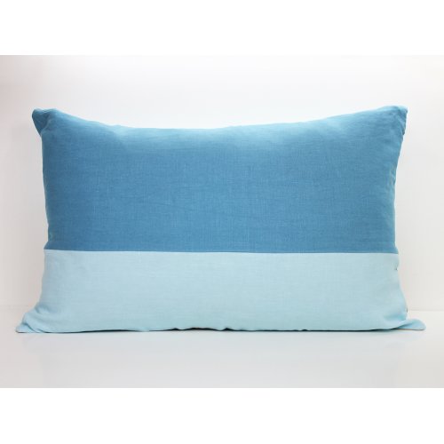 Coussin en lin 40 x 60 cm - Bleu