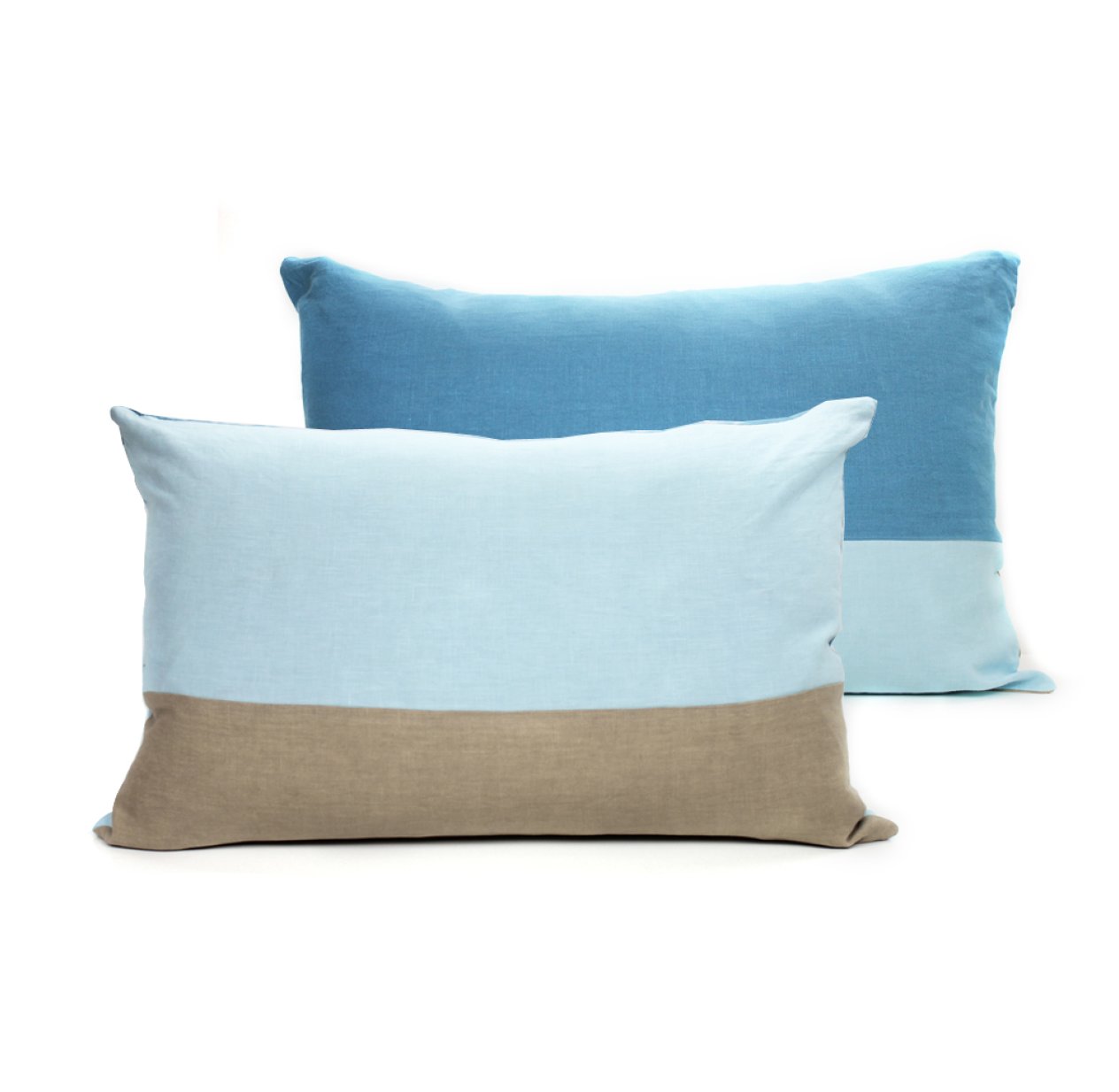 Coussin en lin 40 x 60 cm - Bleu