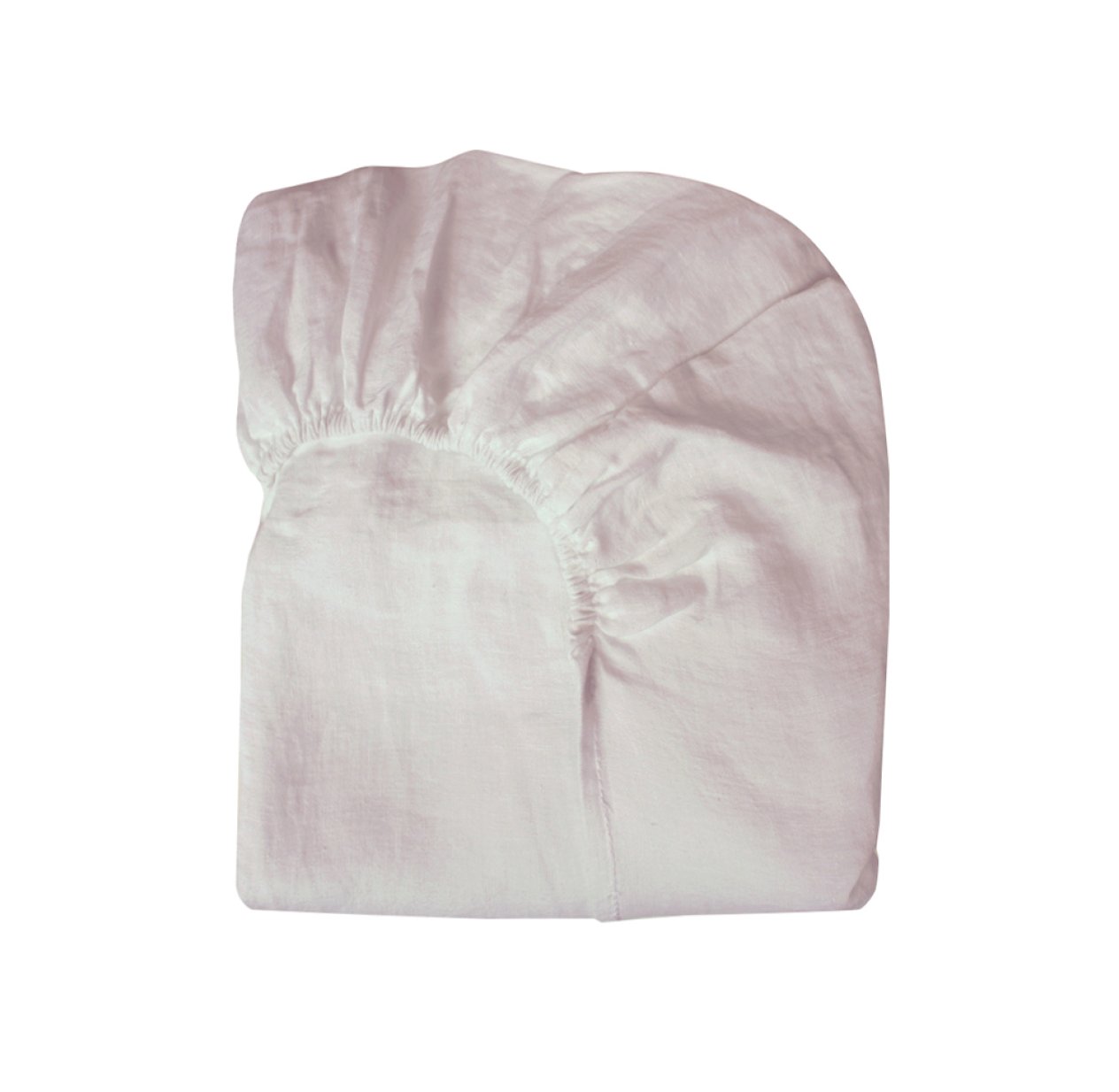 Drap Housse Lin 90 x 200 - Rose pâle