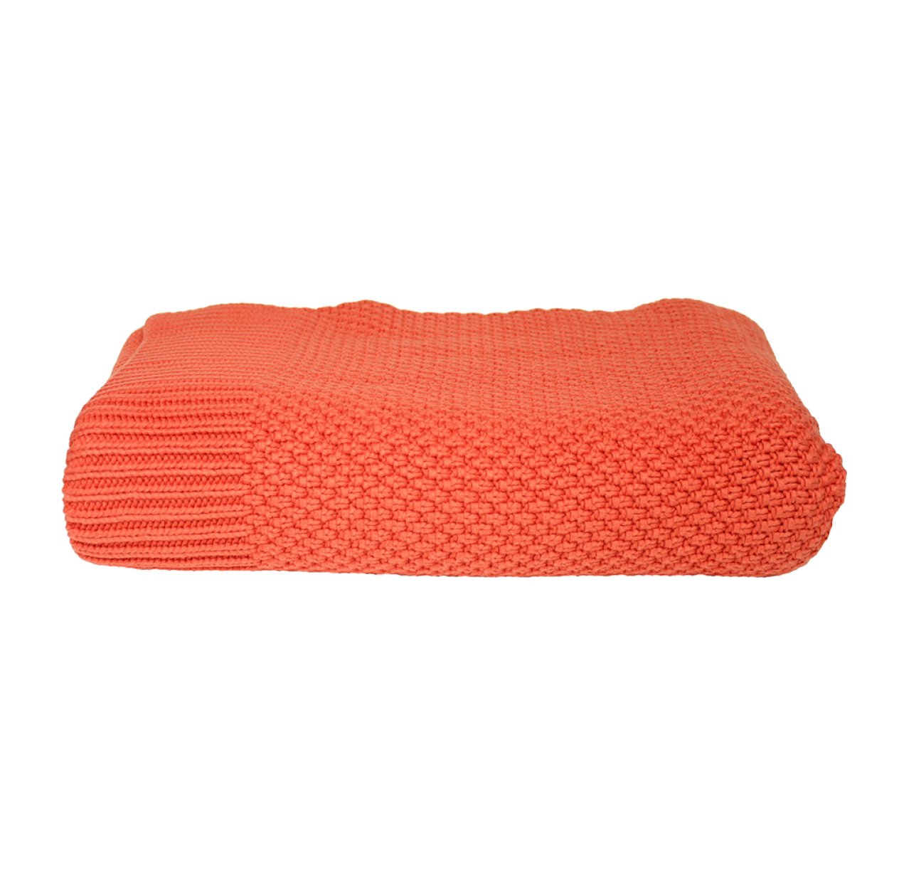 Plaid en mailles - Corail