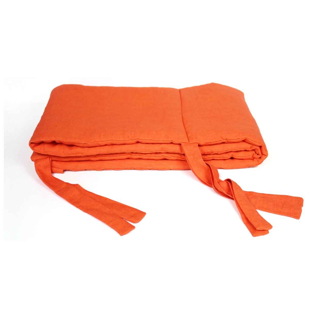 Tour de lit en lin - Orange