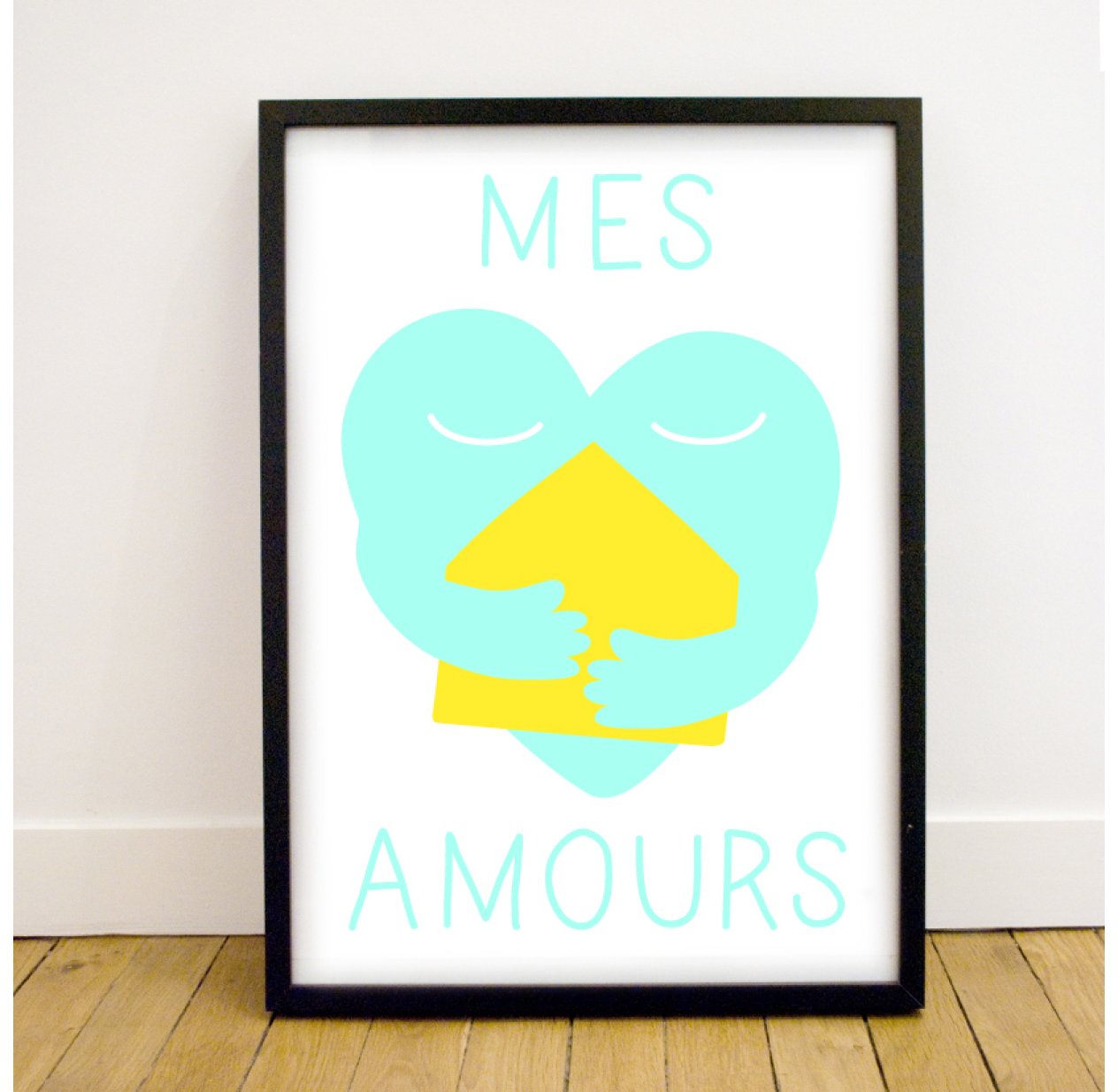 Affiche Amour - Jaune