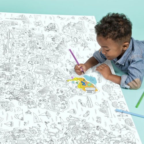 Atlas - Fresque à colorier Coloromy